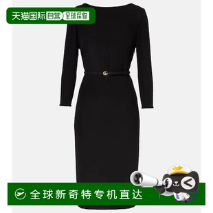双G束带卡迪中长连衣裙 1h可退 香港直邮Gucci 古驰 女士