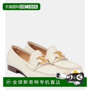 香港直邮Valentino 女士 1h可退 华伦天奴 VLogo 标志皮质乐福鞋