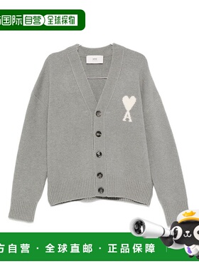 1h可退 香港直邮Ami Paris 女士 Ami 巴黎灰色毛线衫 UKC365DKN01