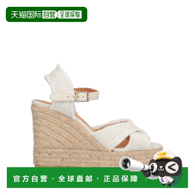 1h可退 香港直邮潮奢 CastaÑer 女士 帆布面凉鞋 white白色 舒适