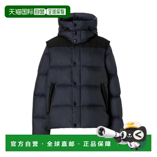 欧洲直邮Burberry/博柏利 男士海军蓝尼龙羽绒服夹克