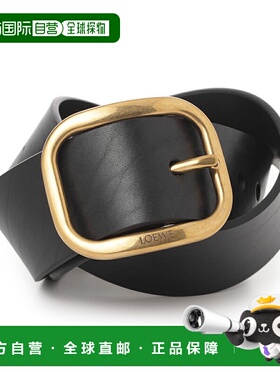 日本直邮LOEWE 腰带 黑色 女士 e619244xai 8654 圆形柔软 5CM 腰