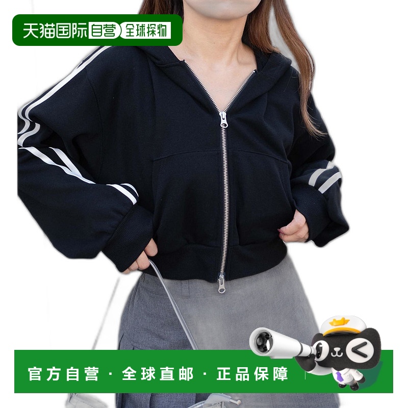 日本直邮WEGO 女士加绒双拉链短款卫衣 WE24WN10L0006