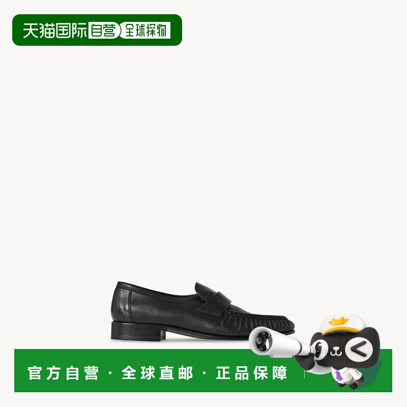 自营欧洲直邮THE ROW 女士黑色纳帕皮革运动乐福鞋单鞋