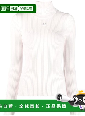 1h可退 香港直邮Courreges 女士 RE-EDITION 罗纹针织半高领毛衣