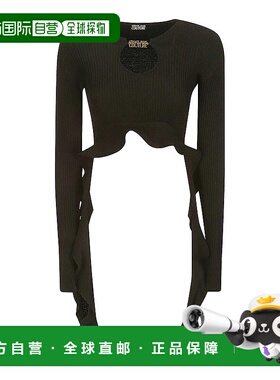 香港直邮VERSACE JEANS 女士衬衫 76HAFM01CMN33899 SS2024上衣