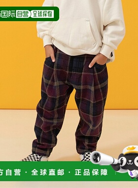 1h可退 日本直邮BREEZE儿童加绒宽松褶裥裤 J521925羊毛