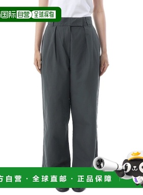 韩国直邮Margaret Howell MHL 褶皱九分裤 - 碳色 (WHTR0501S25KQ