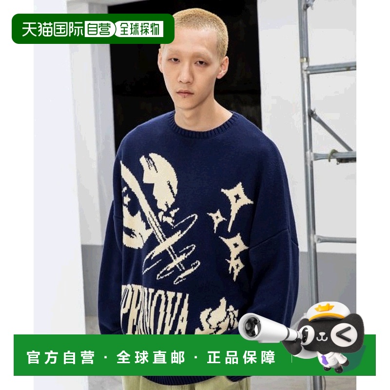 韩国直邮XTONZ 男针织XTK065NV韩东旼 泰山 崔然竣同款毛衣