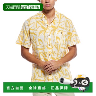 自营WEATHERPROOF VINTAGE Linen-Blend Shirt - yellow 美国奥莱