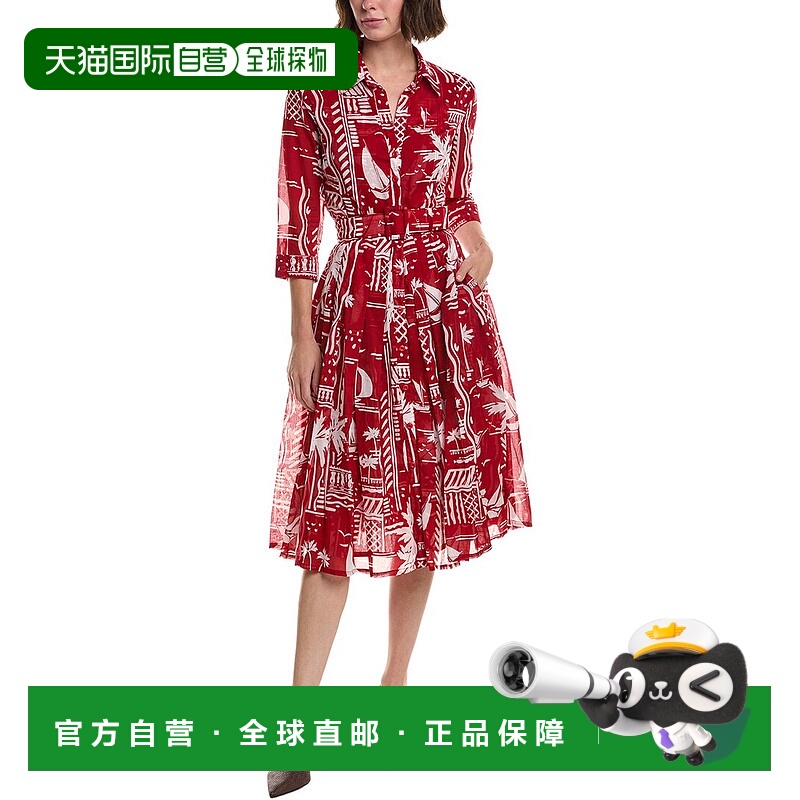 自营Samantha Sung Audrey 4 Shirtdress - red 美国奥莱直发
