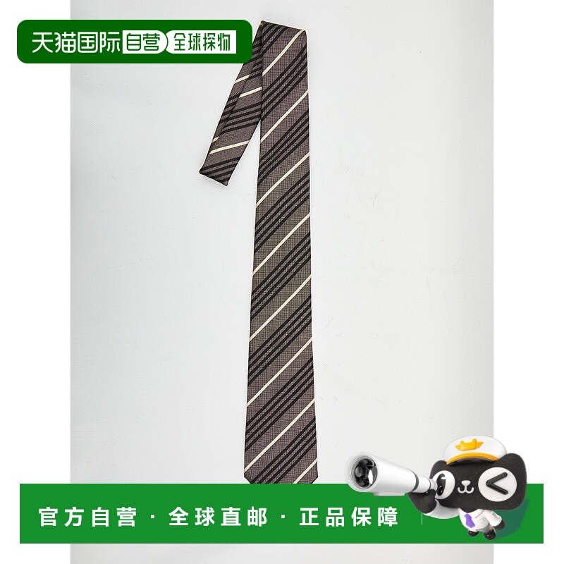 香港直邮潮奢 Saint Laurent 圣罗兰 男士 條紋寬領帶 8250413Y00