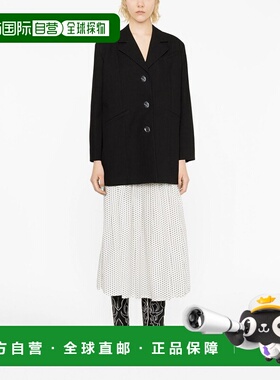 香港直邮GANNI 女士夹克 F8081099 黑色 长袖西装外套