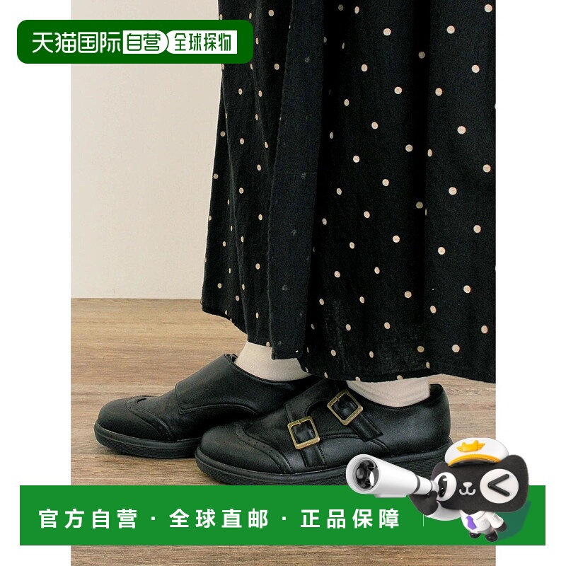 1h可退 日本直邮Samansa Mos2 女士仿皮双扣搭带鞋 圆头厚底 2801