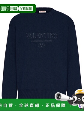 香港直邮Valentino 刺绣圆领羊毛针织衫 5V3KC30AACF华伦天奴长袖