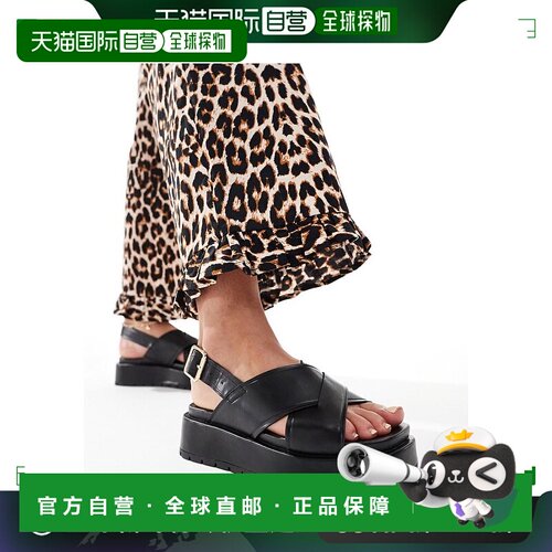 1h可退 香港直邮潮奢 ASOS 女士 Frosty two-part 设计宽版粗跟凉