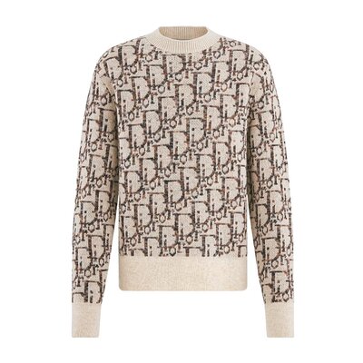 Dior 圆领初剪羊毛提花毛衣 193M638AT662