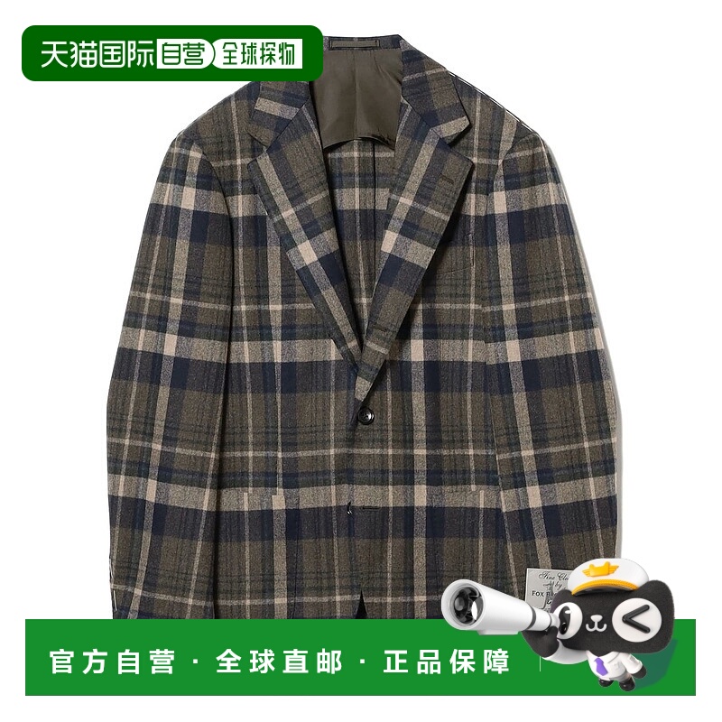 1h可退 日本直邮BRILLA per il gusto 男装 绿色格纹法兰绒单西