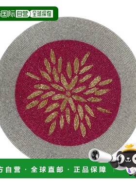 自营tiramisuGold Topped Beaded Placemat - silver/gold 美国奥