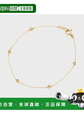 日本直邮日潮 agete 阿卡朵K18钻石手链白色 均码