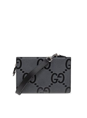 GUCCI 男士单肩包 795240AAECE1046 SS2025 灰色 拉链单肩包