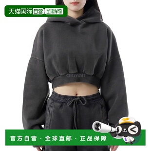 韩国直邮Entire Studios 短款厚重连帽衫（ES2392WB 水洗黑） 兜/