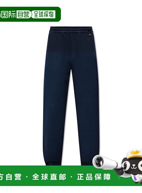 香港直邮FENDI 男士休闲裤 FB0942APM9F0QC7 CO 深蓝色 徽标细节