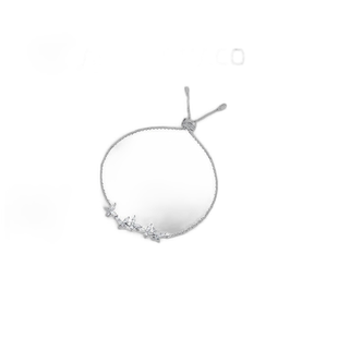 自营APM Monaco 蝴蝶手链女生可调节简约气质多层纯银首饰礼物