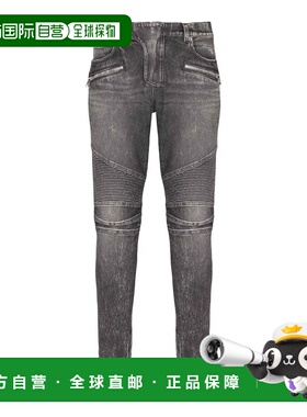 香港直邮BALMAIN 男士牛仔裤 FH1MG115DF829AZ AW2025 灰色 Slim-