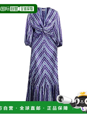 1h可退 香港直邮潮奢 Sandro 女士 长款连衣裙 purple紫色 舒适时