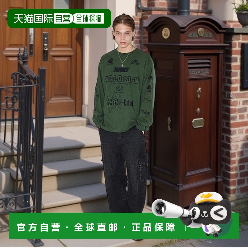 韩国直邮MAHAGRID 男士T恤MG2EFMT565AGN MGD SYMBOL LS TEE GREE