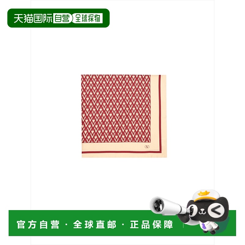 香港直邮Valentino 华伦天奴 女士 Toute la V 真丝围巾 7W2EI114