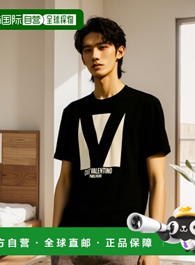香港直邮VALENTINO 男士T恤 6V3MG16PAQ90NO SS2025 黑色 Chez  T