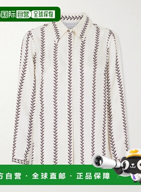 1h可退 香港直邮Gabriela Hearst 女士 Cruz 印花真丝缎衬衫 W251