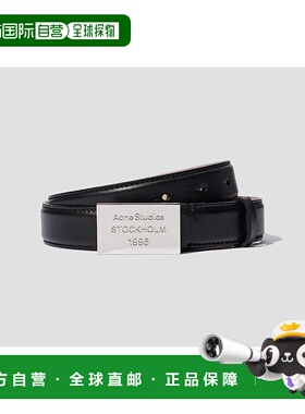 香港直邮Acne Studios 艾克妮 女士 1996 C80206 徽标扣板黑色皮