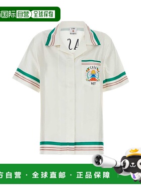 1h可退 香港直邮Casablanca 女士 白色缎面衬衫 WPF25SH20007CASA