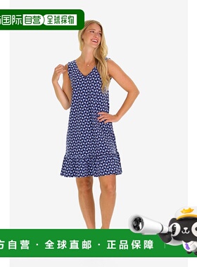 自营duffield lane夏季蓝色Layla连衣裙-海军蓝 美国奥莱直发