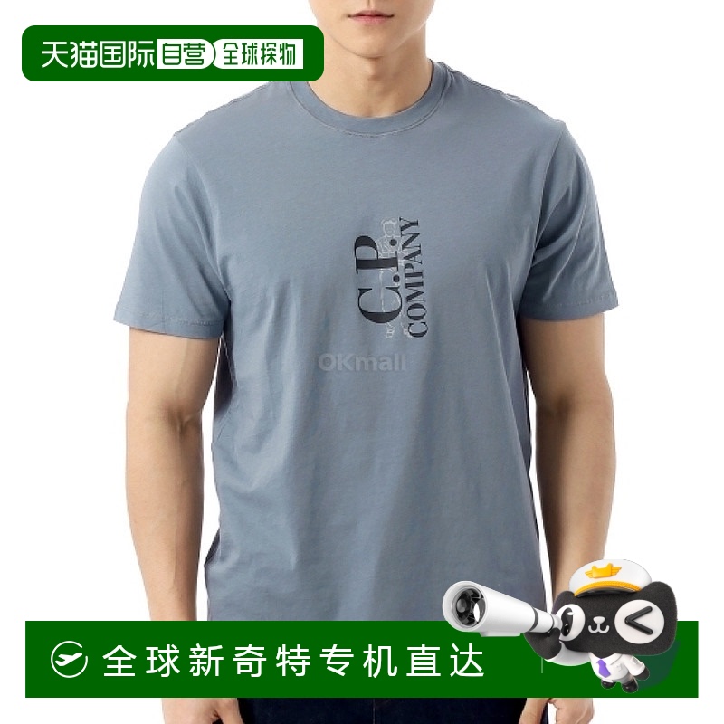 韩国直邮CP COMPANY 30/1 球衣垂直徽标 T 恤 (18CMTS138A 005100