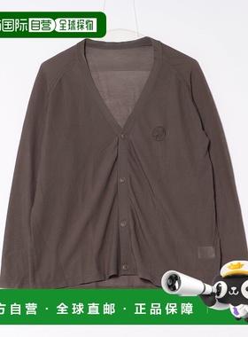 1h可退 日本直邮WHITELAND男女同款透视感针织开衫 胸前品牌标设