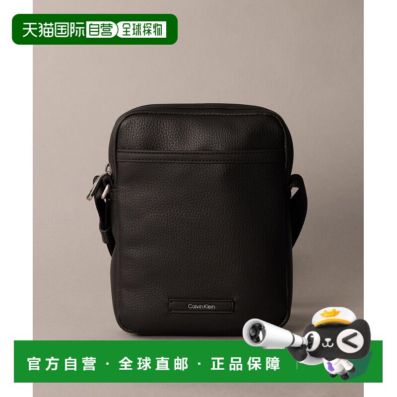 日本直邮Calvin Klein 男士 斜挎包 CK经典标识通勤小号肩背包 4D