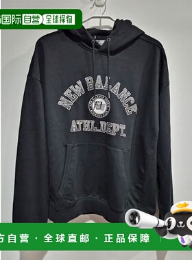 韩国直邮NEW BALANCE UNI 学院俱乐部连帽衫 NBN0F41943 黑色