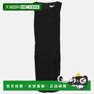 自营Marina Rinaldi Black Brocade Nylon Sleeveless Midi Dress