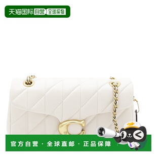 1h可退 香港直邮潮奢 Coach 蔻驰 女士 TABBY 26 白色皮革绗缝肩