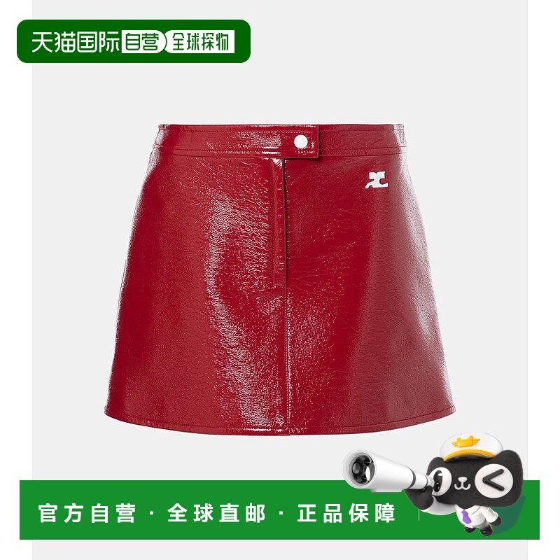 1h可退 香港直邮潮奢 Courreges 女士 Reedition vinyl 迷你半身