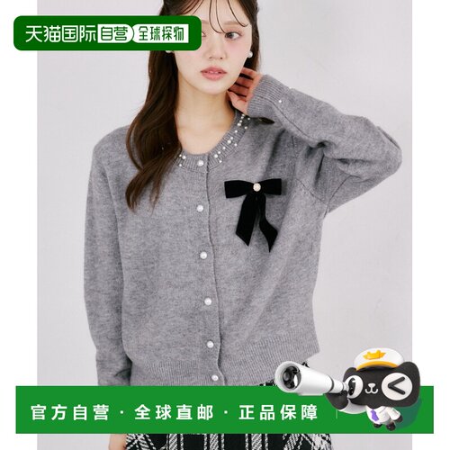 日本直邮tocco closet 女装 蝴蝶结胸针针织开衫 【付后1h可退】
