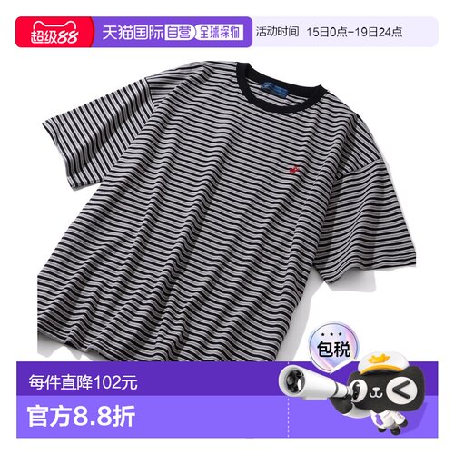 日本直邮BEVERLY HILLS POLO CLUB 男女同款 纯棉圆领短袖T恤 622