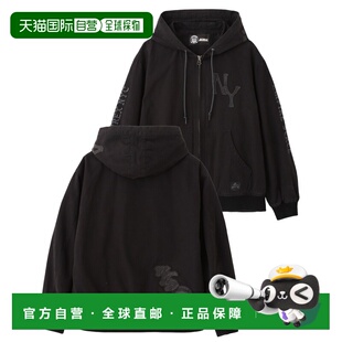 加工棉质防风连帽夹克 男女同款 半拉链皮 日本直邮AVIREX 1h可退