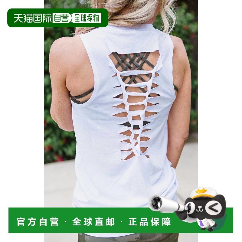 自营 onzieBraid-Back Tank In White - white 美国奥莱直发背心