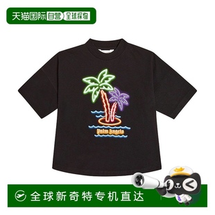 香港直邮潮奢 Angels 1h可退 Palm 印花棉质针织T 棕榈天使 女童