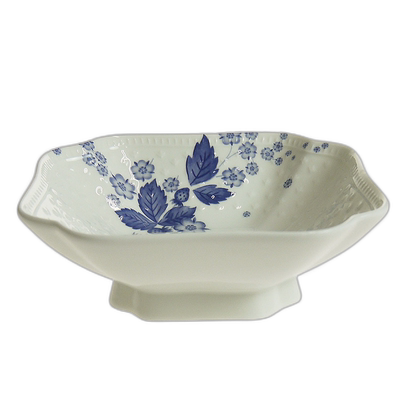 日本直邮WEDGWOOD威基伍德靛蓝草莓系列中式餐盘骨瓷家用餐具瓷器